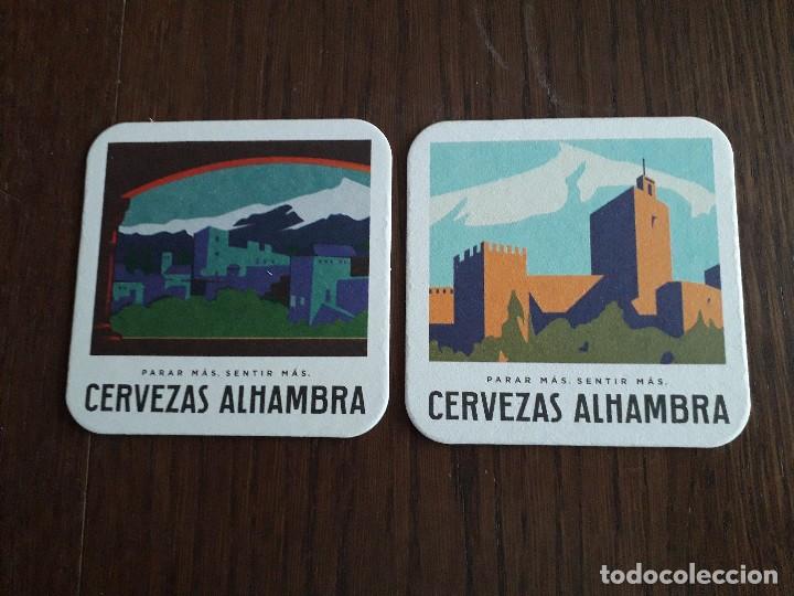 LOTE DE 2 POSAVASOS DE CERVEZA ALHAMBRA. (Coleccionismo - Botellas y Bebidas - Cerveza )