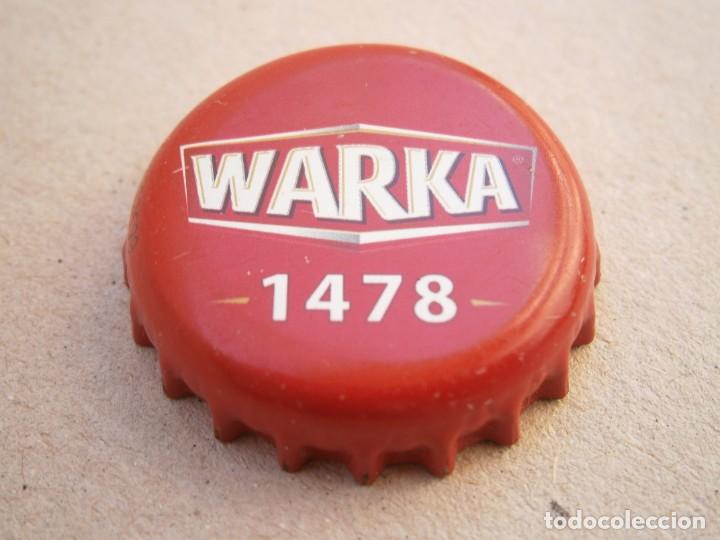 Coleccionismo de cervezas: TAP&Oacute;N CORONA BOTTLE CAP CHAPA CERVEZA BEER WARKA(1). POLONIA.FAB. CHAPA:CP--LOTE N. 2745----CARMANJO