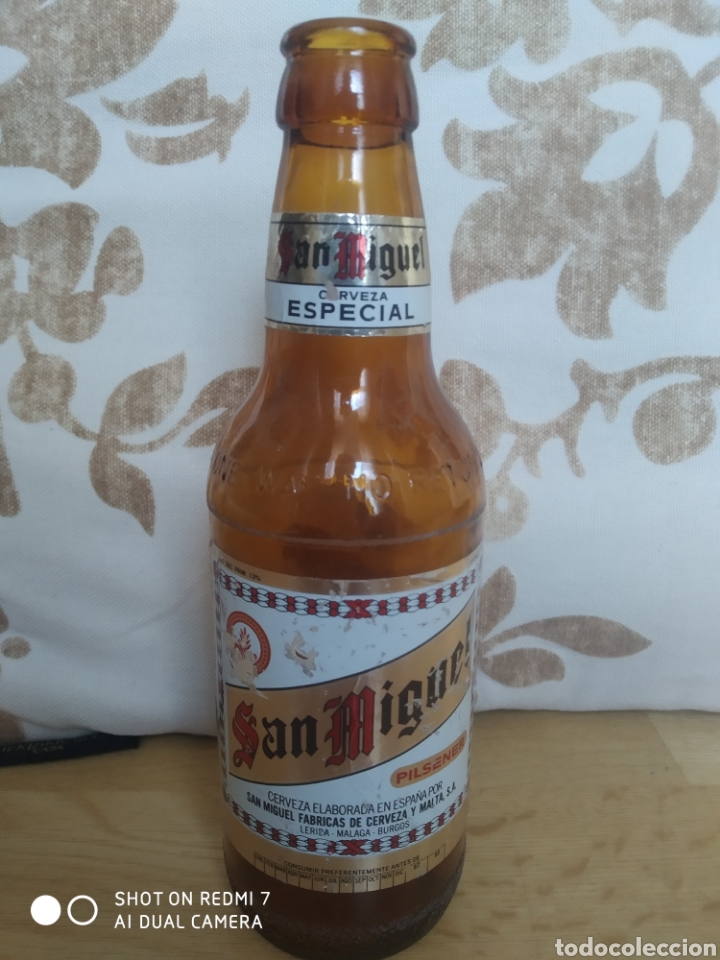 Coleccionismo de cervezas: Botella de cerveza San Miguel a&ntilde;o 87 tercio