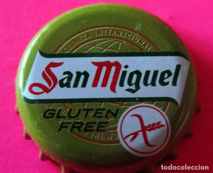 Coleccionismo de cervezas: TAP&Oacute;N CORONA - CHAPA CERVEZA - BOTTLE CAP, BI&Egrave;RE - BIRRA BIER - SAN MIGUEL GLUTEN FREE R5904