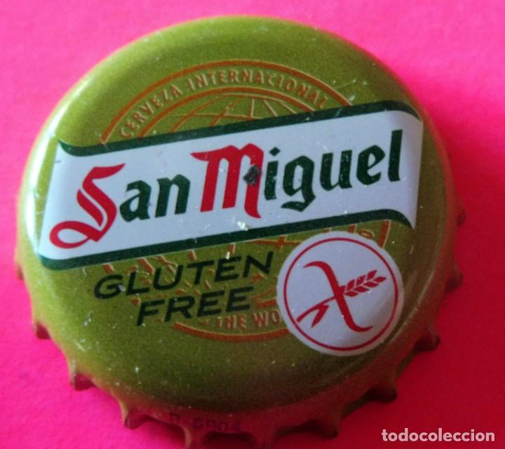 Coleccionismo de cervezas: TAP&Oacute;N CORONA - CHAPA CERVEZA - BOTTLE CAP, BI&Egrave;RE - BIRRA BIER - SAN MIGUEL GLUTEN FREE R5904