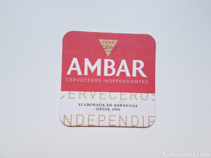 Coleccionismo de cervezas: Posavasos cerveza Ambar