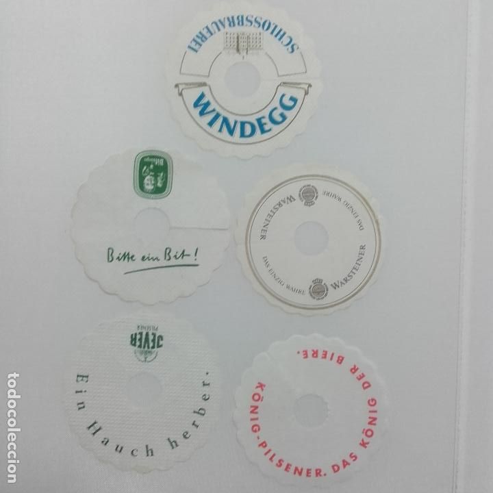 Collezionismo di birre: Lote 5 posavasos para copa Windegg, Jever, K&ouml;nig, Warsteiner, Bit