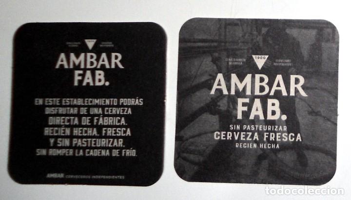 Coleccionismo de cervezas: POSAVASOS CERVEZA &Aacute;MBAR LA ZARAGOZANA - CERVEZAS - AMBAR FAB CERVEZA FRESCA de F&Aacute;BRICA -