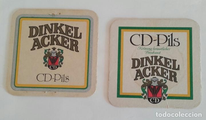 Coleccionismo de cervezas: Lote 2 posavasos Dinkel Acker