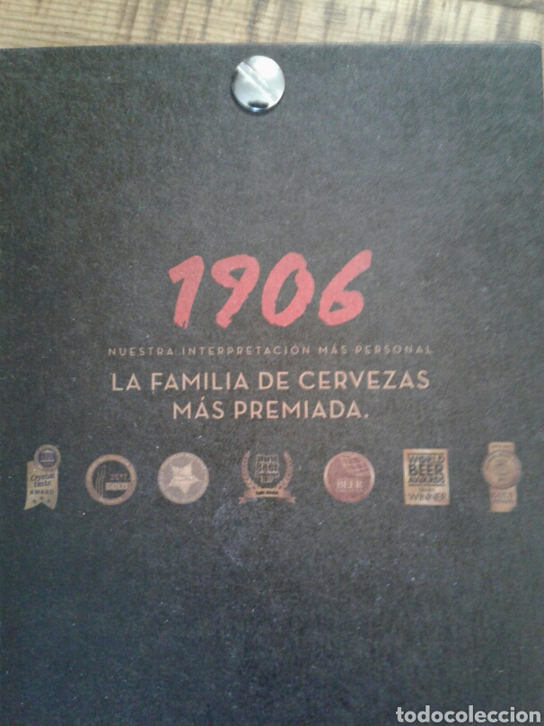 Coleccionismo de cervezas: ESTRELLA DE GALICIA 1906 - CARTA DE CATAS -1906 RESERVA , 1906 RED VINTAGE, 1906 BLACK COUPAGE