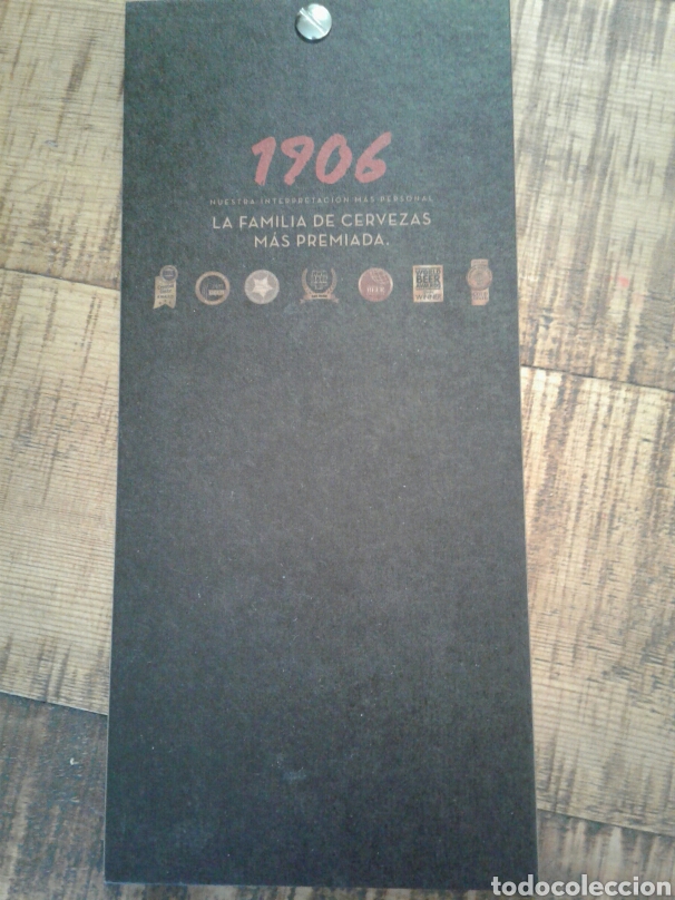 Coleccionismo de cervezas: ESTRELLA DE GALICIA 1906 - CARTA DE CATAS -1906 RESERVA , 1906 RED VINTAGE, 1906 BLACK COUPAGE