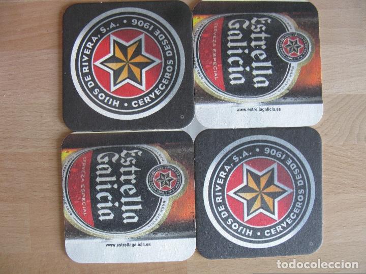 Coleccionismo de cervezas: LOTE DE 4 POSAVASOS ESTRELLA GALICIA