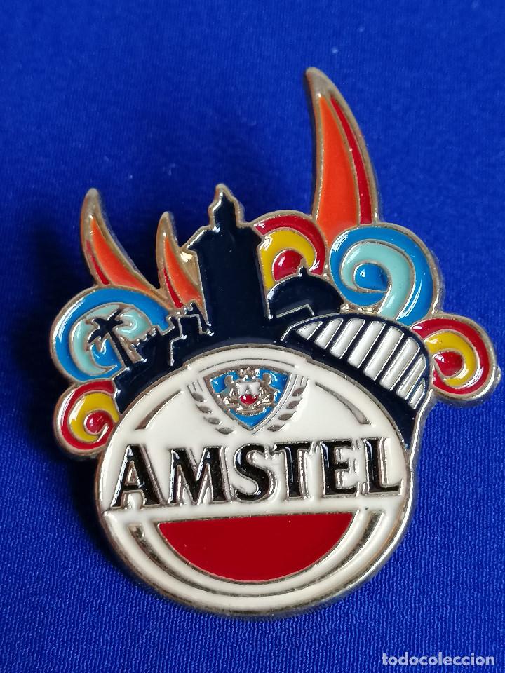 Coleccionismo de cervezas: aguila amstel fallas de valencia PIN - Foto 1