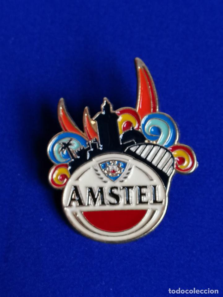 Coleccionismo de cervezas: aguila amstel fallas de valencia PIN - Foto 3