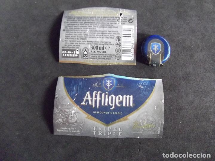Collectionnisme de bi&egrave;res: CERVEZA-V9F-7-ETIQUETAS Y CHAPA-BELGIUM