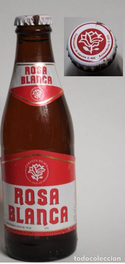 Coleccionismo de cervezas: BOTELLA ROSA BLANCA 25 CL. SIN RET