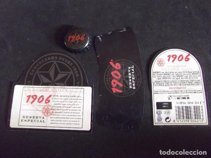 Collectionnisme de bi&egrave;res: CERVEZA-V9B-8-ETIQUETAS Y CHAPA-1906