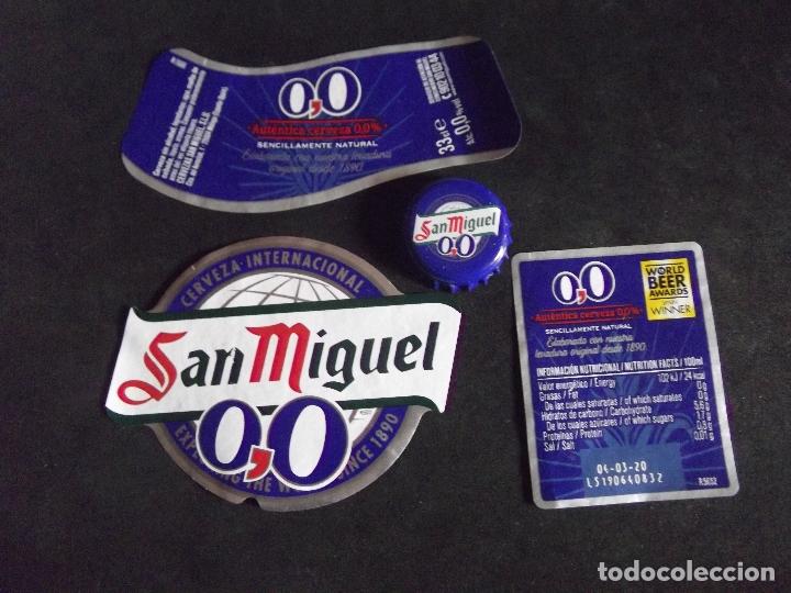 Collectionnisme de bi&egrave;res: CERVEZA-V9F-6-ETIQUETAS Y CHAPA-SAN MIGUEL-0,0