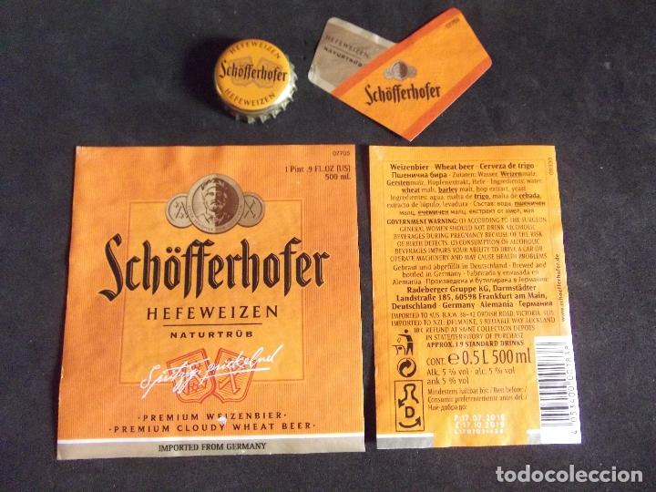 Collectionnisme de bi&egrave;res: CERVEZA-V9F-8-ETIQUETAS Y CHAPA-SCHOFFERHOFER-NATURTRUB