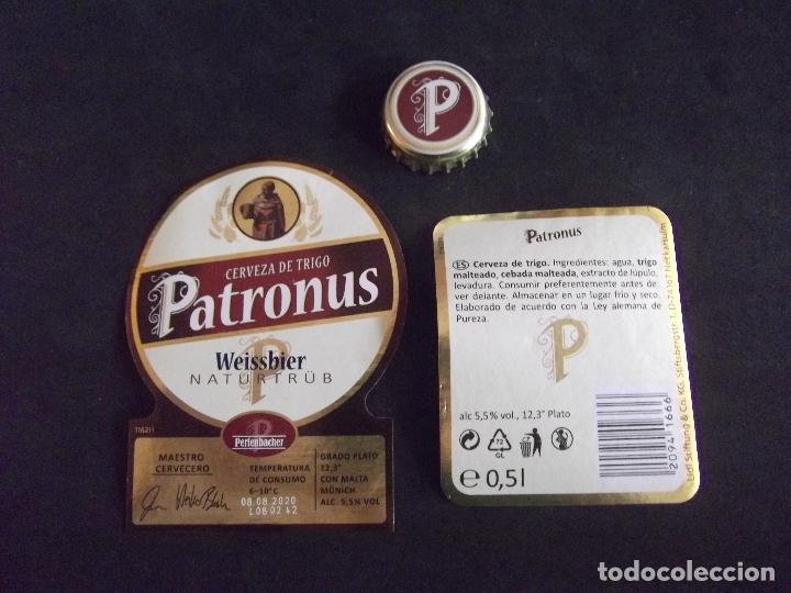 Collectionnisme de bi&egrave;res: CERVEZA-V9F-8-ETIQUETAS Y CHAPA-PATRONUS
