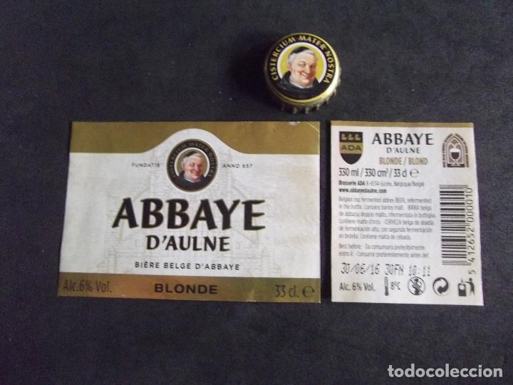 Collectionnisme de bi&egrave;res: CERVEZA-V9F-9-ETIQUETAS Y CHAPA-ABBAYE