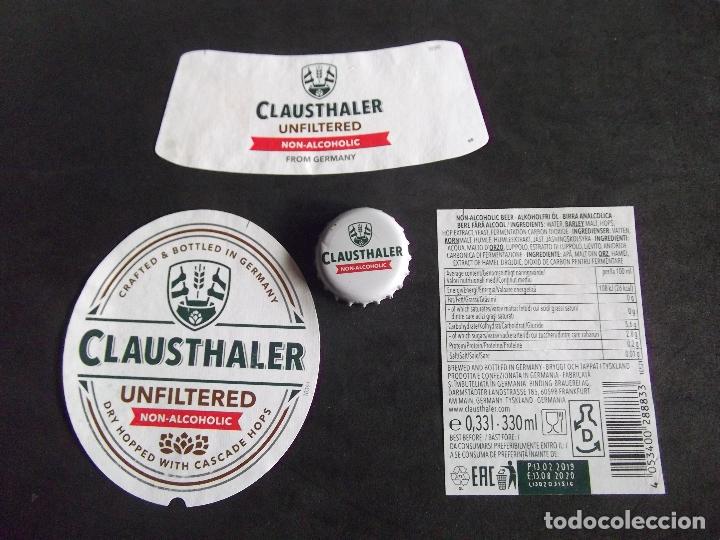 Collectable Beer: CERVEZA-V9F-9-ETIQUETAS Y CHAPA-CLAUSTHALER