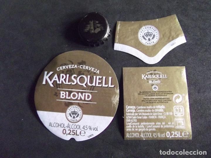 Collectable Beer: CERVEZA-V9F-9-ETIQUETAS Y CHAPA-KARLSQUELL