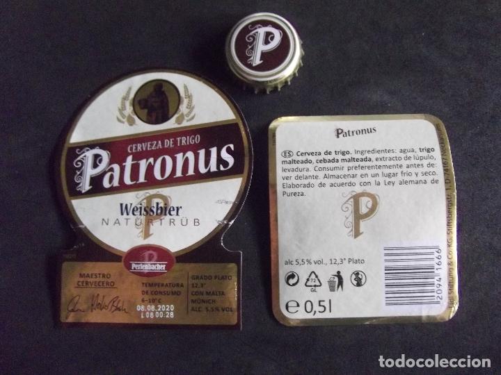 Collectable Beer: CERVEZA-V9F-9-ETIQUETAS Y CHAPA-PATRONUS