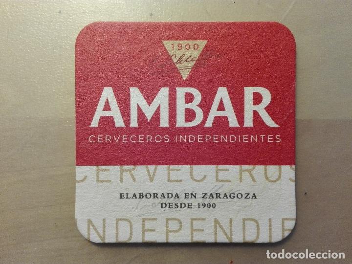 Coleccionismo de cervezas: POSAVASOS CERVEZA AMBAR UNA CARA