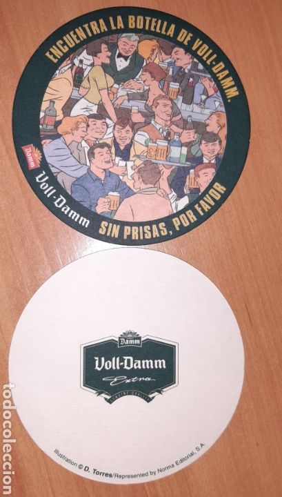 Coleccionismo de cervezas: POSAVASOS VOLL-DAMM . AMBOS LADOS DISTINTOS.