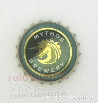 Coleccionismo de cervezas: ANTIGUA CHAPA DE MYTHOS - CERVEZA GRIEGA - GRECIA - EUROPA - BEBIDA - DIBUJO DE CABEZA DE UNICORNIO