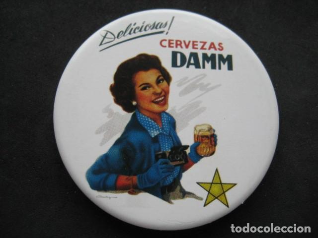 Coleccionismo de cervezas: ABREBOTELLAS CON IMAN CERVEZA DAMM - Foto 1