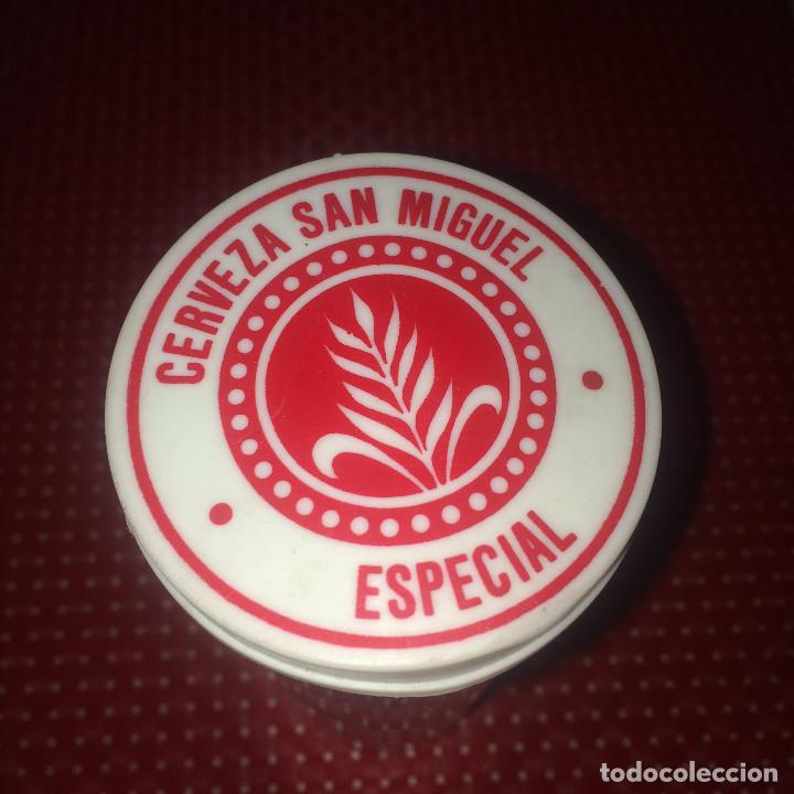 Coleccionismo de cervezas: CERVEZA SAN MIGUEL ESPECIAL - TAPAVASOS - PL&Aacute;STICO - A&Ntilde;OS 80 - 6,5 CMS.