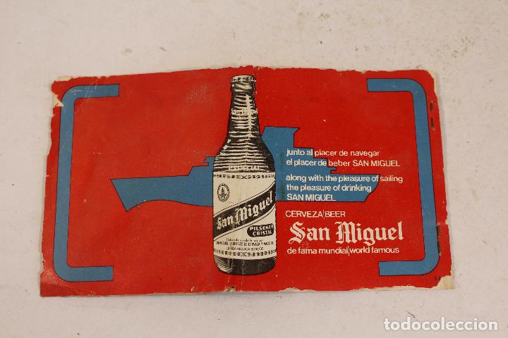 Coleccionismo de cervezas: publicidad cerveza san miguel - billete transmediterranea 1973