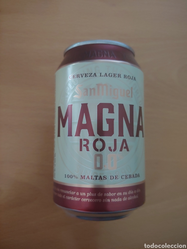 Coleccionismo de cervezas: Lata cerveza San miguel magna roja 0,0