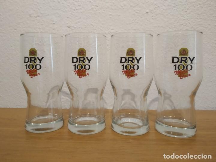 Coleccionismo de cervezas: Lote vasos Dry 100 - Foto 1