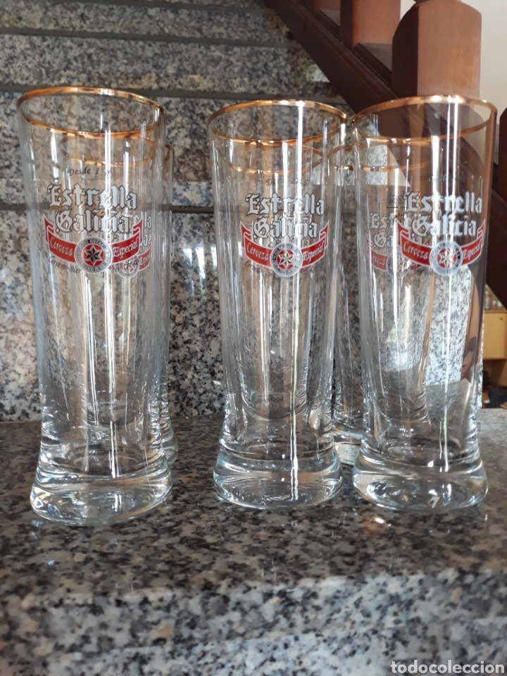 Coleccionismo de cervezas: Vasos cerveza estrella galicia a&ntilde;os 90