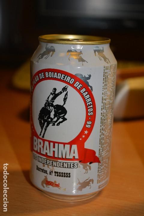 Coleccionismo de cervezas: LATA DE CERVEZA A&Ntilde;OS 90 BRASILE&Ntilde;A BRAHMA CONMEMORATIVA