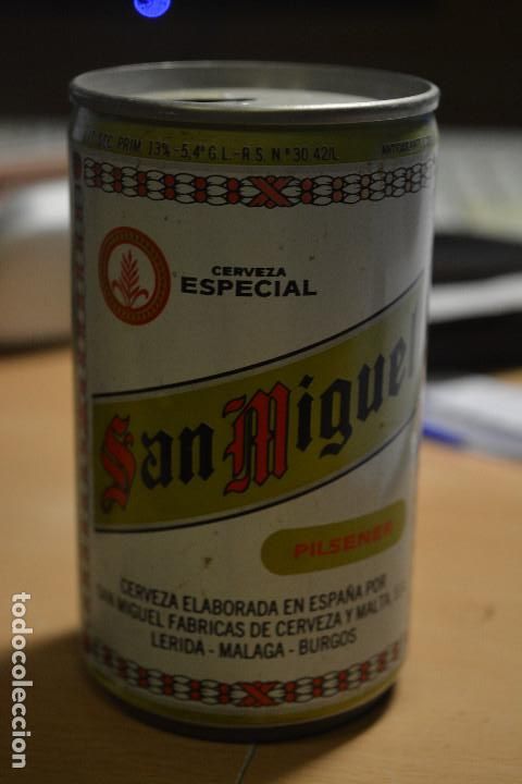 Coleccionismo de cervezas: LATA DE CERVEZA A&Ntilde;OS 80 SAN MIGUEL