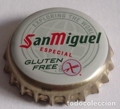 Coleccionismo de cervezas: CHAPA CERVEZA SAN MIGUEL, GLUTEN FREE. FACTORIA CP