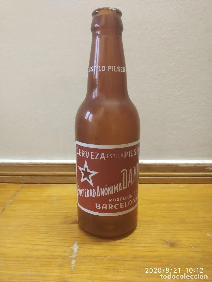 Coleccionismo de cervezas: TERCIO DE CERVEZA DAMM ESTILO PILSEN ROSELLON.