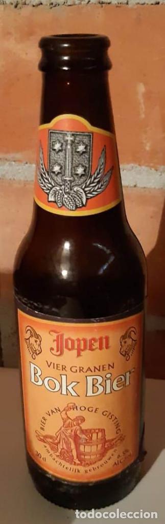 Collectable Beer: BOTELLA CERVEZA VAC&Iacute;A Y SIN CHAPA JOPEN BOK BIER