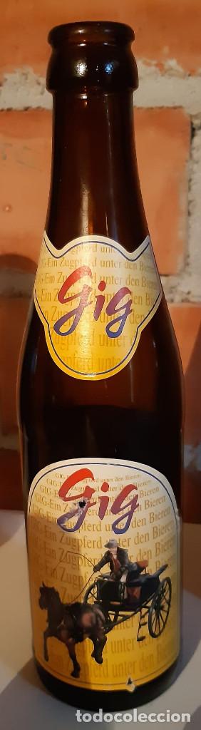 Collectable Beer: BOTELLA CERVEZA VAC&Iacute;A Y SIN CHAPA GIG EIN ZUGPFERD UNTER DEN BIEREN