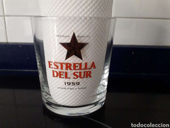 Coleccionismo de cervezas: 6 VASOS CERVEZA ESTRELLA DEL SUR. NUEVOS!!!!!!!