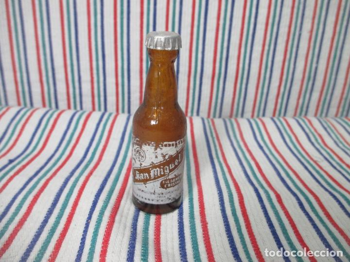 Coleccionismo de cervezas: CERVEZA SAN MIGUEL, ANTIGUA BOTELLA CRISTAL JUGUETE