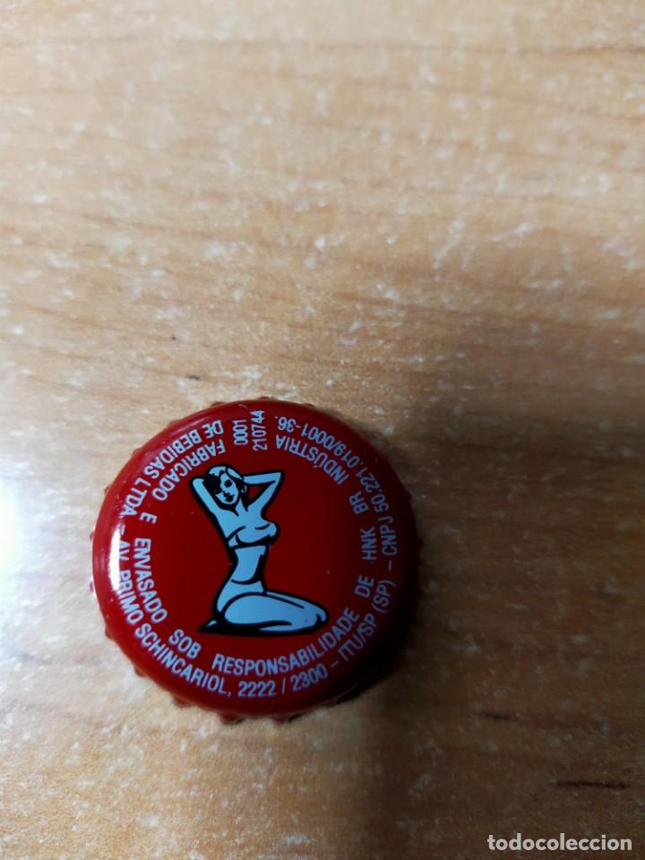 Coleccionismo de cervezas: TAPON CORONA CHAPA DE CERVEZA DE BRASIL RARA COLOR GRANATE