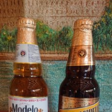 Coleccionismo de cervezas: BOTELLA CERVEZA MODELO MODELO NEGRA Y MODELO ESPECIAL. ECHA EN MÉXICO. SIN USAR. Lote 222360402