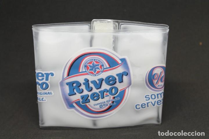 Coleccionismo de cervezas: enfriador lata o botella gel cerveza ESTRELLA GALICIA RIVER ZERO beer birra bier