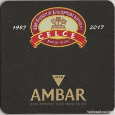 Coleccionismo de cervezas: POSAVASOS AMBAR, 30 ANIVERSARIO CELCE. Lote 224470640