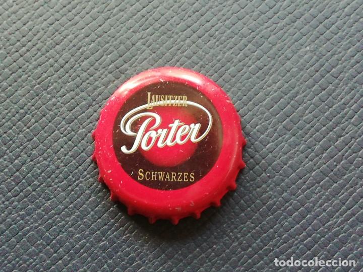 Coleccionismo de cervezas: Chapa tap&oacute;n corona de la cerveza alemana LAUSITZER PORTER SCHWARZES
