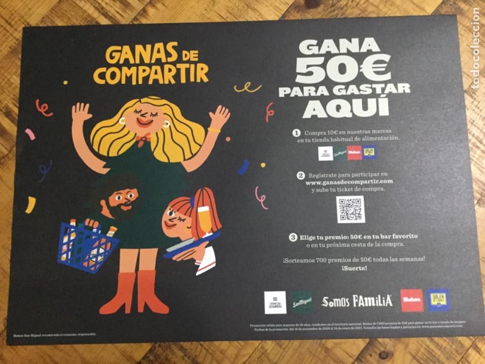 Coleccionismo de cervezas: MAHOU ALHAMBRA SAN MIGUEL SOLAN DE CABRAS - SALVAMANTEL DE PAPEL - PROMOCI&Oacute;N NOVIEMBRE 2020
