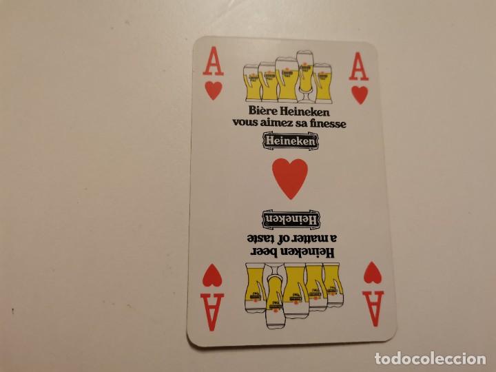 Coleccionismo de cervezas: CARTA CERVEZA HEINEKEN AS DE CORAZONES