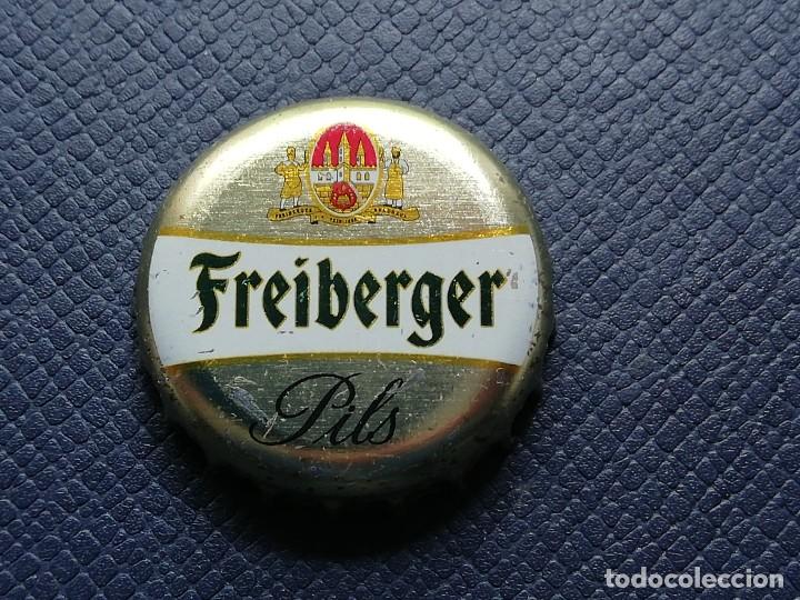 Collezionismo di birre: Chapa tap&oacute;n corona de la cerveza de Alemania FREIBERGER PILS