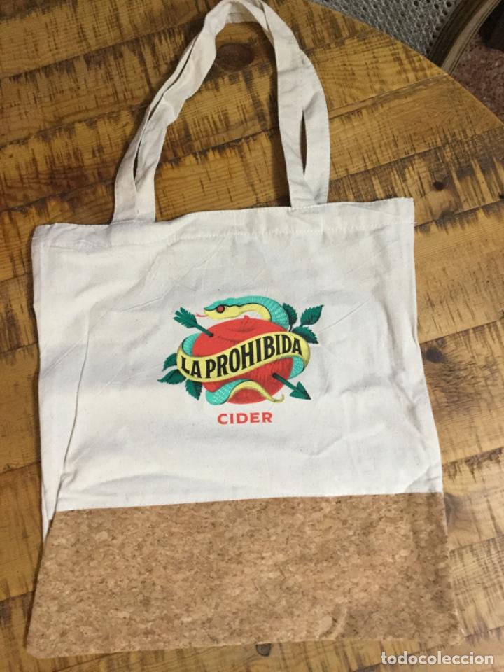 Coleccionismo de cervezas: LA PROHIBIDA CIDER - BOLSA DE LIENZO - GRUPO MAHOU SAN MIGUEL - PUBLICIDAD LANZAMIENTO
